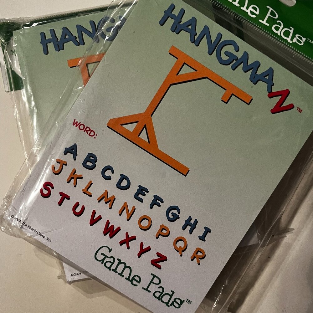 Hangman Game Pads (2‎ packages / 3 pads per package) (new/kids)